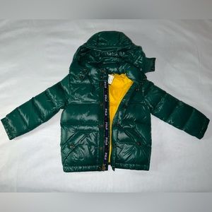 Green Kids Puffer Jacket